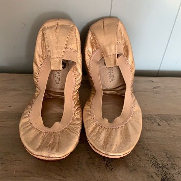Yosi Samra Rose Gold Ballet Flats Size 7 - Picture 1 of 7